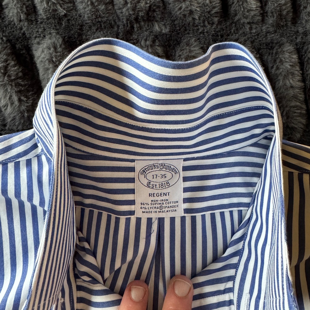Brooks Brothers Blue Striped Men's Shirt